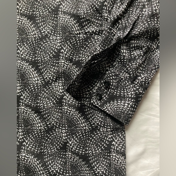 Men’s Bertigo Long Sleeve Button Up Black/White Design Print Shirt Sz Large - Picture 8 of 10